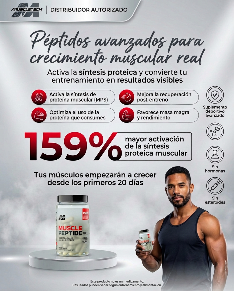 Es hora de crecer: Muscle Peptides® Fórmula avanzada