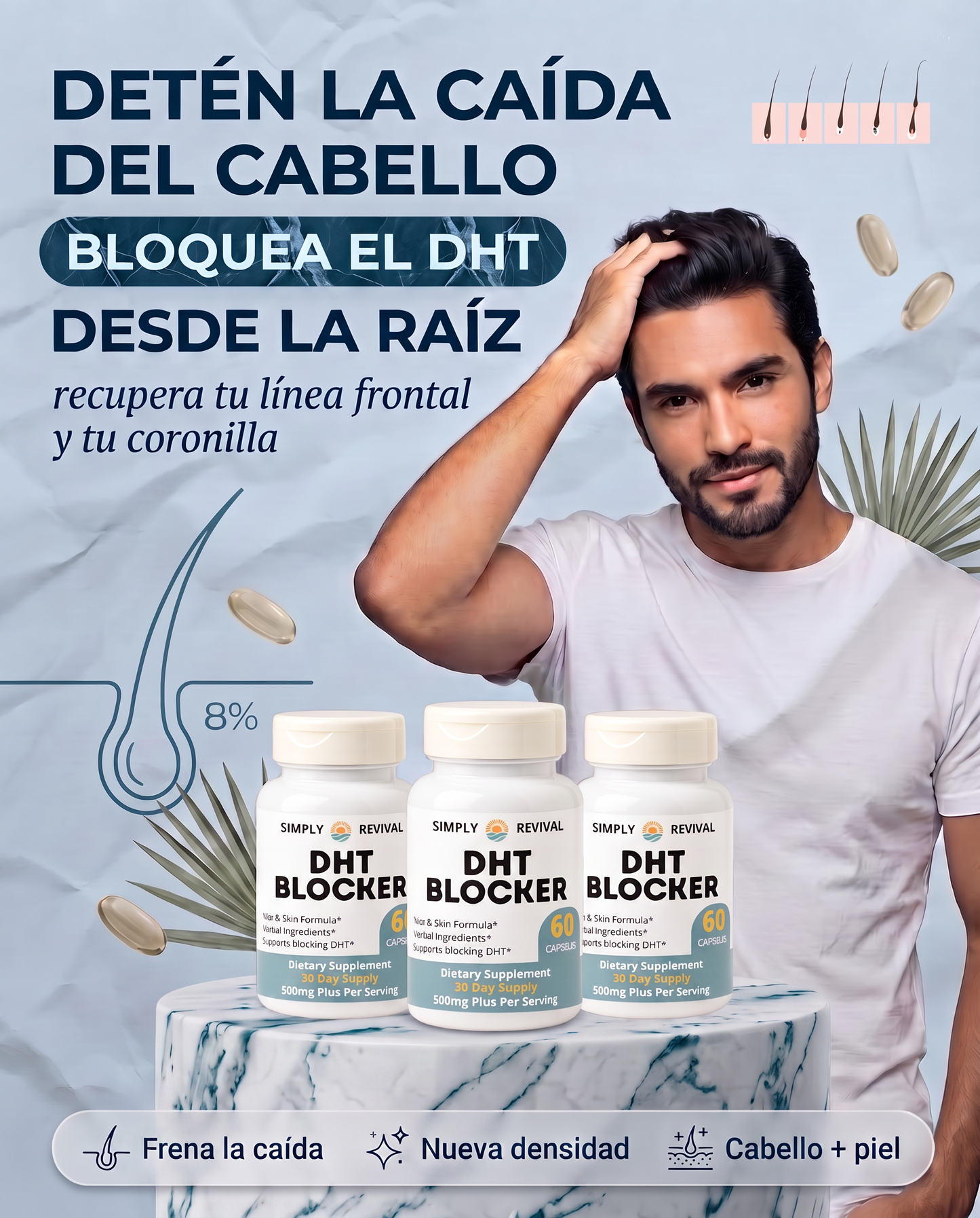 DHT Blocker™ - Fórmula Natural Anti-Caída
